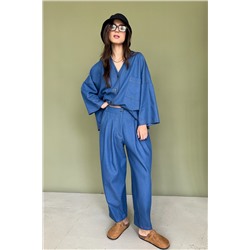 Брюки-бананы  DENIM086/01/Синий