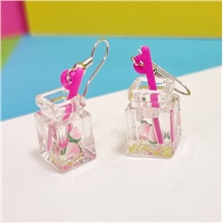 Яркие детские серьги Бутылочка с Фруктами (подростковые), арт. 706.959