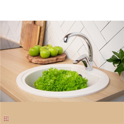 Смеситель для кухни RAIN Оникс, высокий поворотный