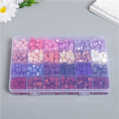 Набор сургуча «Палитра розово-фиолетовая», перламутр, 24 цвета, 19×13×2 см