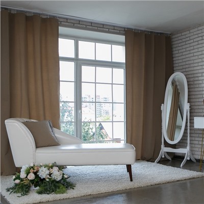 Штора портьерная «Этель», 220×280 см, английский стиль серая