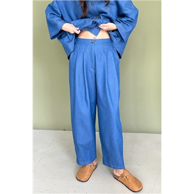 Брюки-бананы  DENIM086/01/Синий