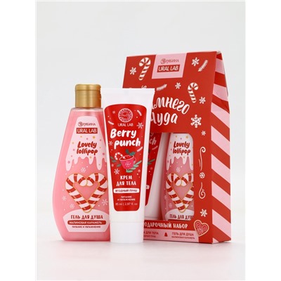 Подарочный набор косметики новогодний «Зимнего чуда», гель для душа 200 мл и крем для тела, URAL LAB