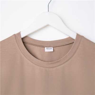 Футболка женская MINAKU Confident, бежевая, размер 42