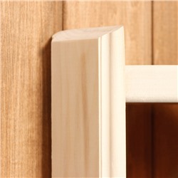 Абажур для бани и сауны, деревянный, настенный, угловой, с тёмным стеклом, «Добропаровъ»