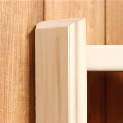 Абажур для бани и сауны, деревянный, настенный, угловой, с тёмным стеклом, «Добропаровъ»