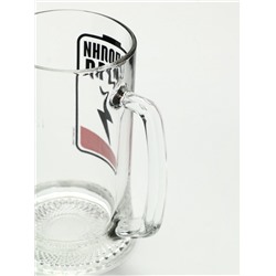 Кружка стеклянная пивная «Пополни заряд», 500 мл