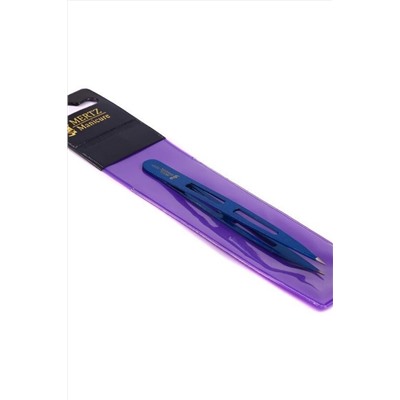 Mertz Пинцет-иголка косметический 227-P, синий, 10 см KRISTALLER, 1108864