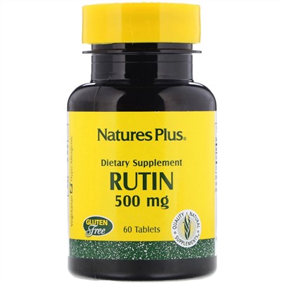 Nature's Plus, Рутин, 500 мг, 60 таблеток