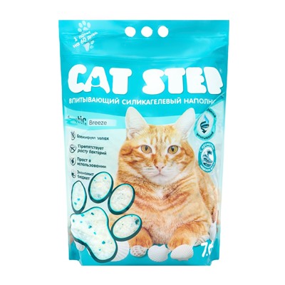 Наполнитель впитывающий силикагелевый Arctic Breeze, 7.6 л, CAT STEP