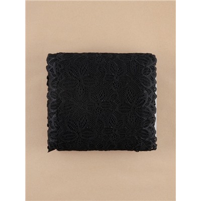 Кружевная эластичная ткань, 170 мм, 23±1 м, чёрная