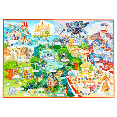 Игра-ходилка в коробке с карточками. Любимые сказки