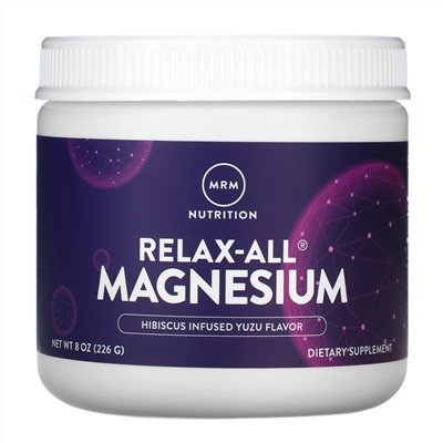MRM, Relax-All Magnesium, Hibiscus Infused Yuzu, 8 oz (226 g)