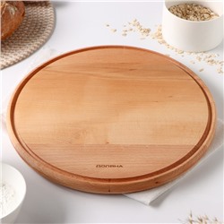 Доска для пиццы Доляна, d=34 см, дерево массив бука