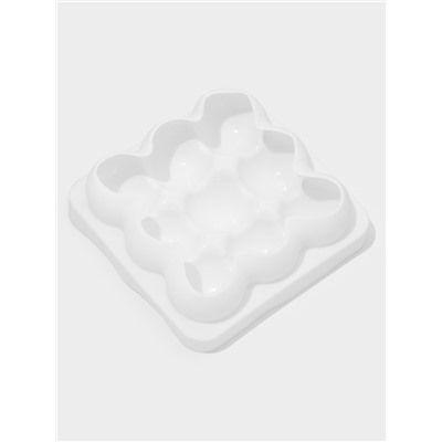 Форма для муссовых десертов и выпечки Доляна «Сладкие шарики», силикон, 14.8×4.1 см (внутренний размер 12.5×12.5 см), белая