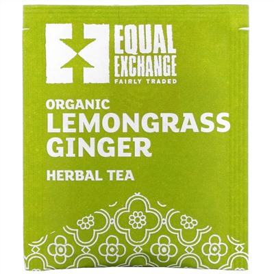 Equal Exchange, Organic Lemongrass Ginger Herbal Tea, Caffeine-Free, 20 Tea Bags, 1.05 oz (30 g)