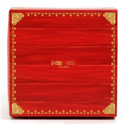 Коробка кондитерская с окном, сундук, «Новогодняя почта», 20×20×20 см,