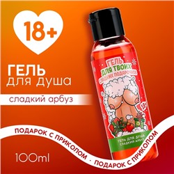 Гель для душа «Для твоих подарочков», 100 мл, аромат арбуза, 18+, Чистое счастье