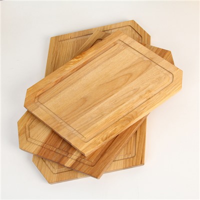 Набор досок разделочных Дарим Красиво «Ромб», 3 шт., 36×22×1.8 см, 32×20×1.8 см, 28×18×1.8 см, подставка, дерево