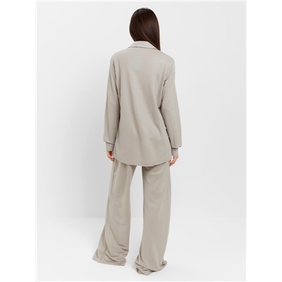 Костюм женский (рубашка, брюки, топ) KAFTAN Base, размер 50, серый