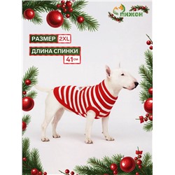 Свитер для собак «Санта», размер 2XL (ДС 41, ОШ 41, ОГ 36-60 см)