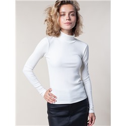 Водолазка из трикотажа в широкий рубчик