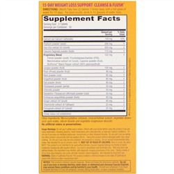 Nature's Secret, Cleanse & Flush, потеря веса за 15 дней, 60 таблеток