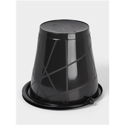 Ведро хозяйственное СибПолимер, 7 л, пластик, чёрное