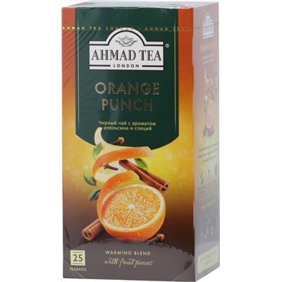 AHMAD TEA. Flavoured Collection. Orange Punch карт.упаковка, 25 пак.