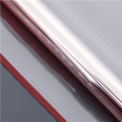 Пленка глянцевая прозрачная для цветов «Полоса», 58 см × 10 м, красный