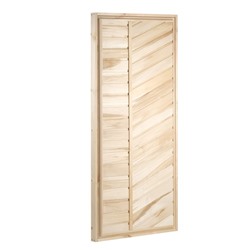 Дверь для бани и сауны «Эконом», коробка 170×80 см, деревянная, липа