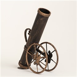 Кованая подставка для шампуров «Пушка», 50 см, бронзовая