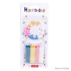 Свечи С днем рождения 24 штуки / W24-2 /уп 24/288/