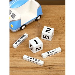 Календарь настольный «Микроавтобус», 10×5×7 см, дерево, синий