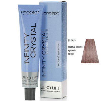 CONCEPT Infinity Crystal Гелевый полуперманентный краситель для волос 9/59 светлый блондин красный-сандре 60 мл