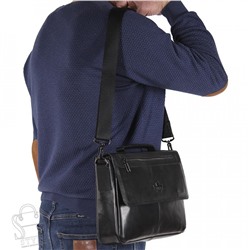 Портфель мужской кожаный 02213Z black Zinimsk