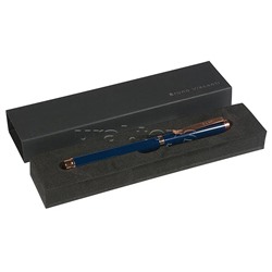 Ручка "Venezia Classico" в подарочном футляре, 1,0 мм, синяя (корпус синий, футляр черный)