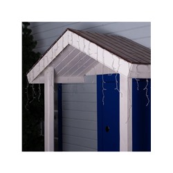 Гирлянда «Бахрома» 4×0.6 м, IP44, прозрачная нить, 180 LED, свечение синее, 8 режимов, 220 В