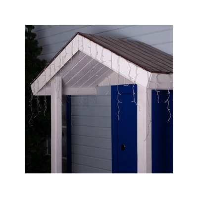 Гирлянда «Бахрома» 4×0.6 м, IP44, прозрачная нить, 180 LED, свечение синее, 8 режимов, 220 В