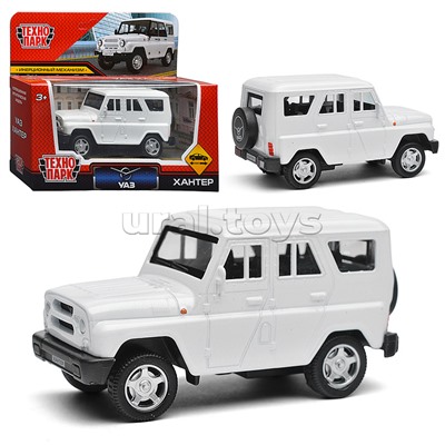 Машина металл UAZ Хантер длина 10,5 см, инерция, белый