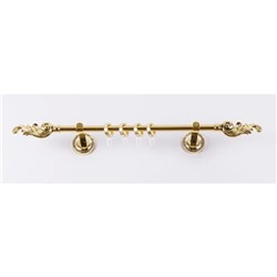 Карниз настенный однорядный «Фэшн», 160 см, d=16 мм, наконечник «Лира», цвет золото