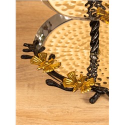 Фруктовница 2-х ярусная «Крю», 18×18×30 см, нержавеющая сталь