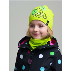 Комплект трикотажный для девочек: шапка, снуд