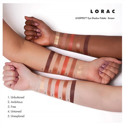 Lorac, Палитра теней для век Unzipped Brazen с двухсторонней кистью, 10,5 г