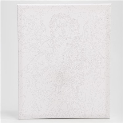 Картина по номерам на холсте с подрамником «Ангел с котом» 40×50 см