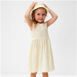 Платье для девочки MINAKU: Cotton collection, рост 92 см, молочное