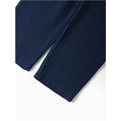 Брюки из муслина для мальчика KAFTAN, рост 122 см, синие