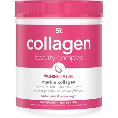 Sports Research, комплекс Collagen Beauty, морской коллаген, арбуз и юзу, 181 г (6,38 унций)