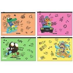 Папка на гибкой молнии B5 ZIP Funny Monsters ассорти 54920 ErichKrause