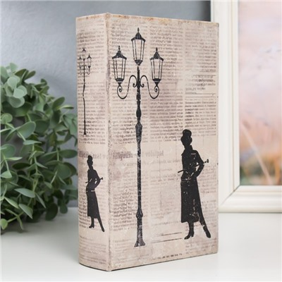 Шкатулка книга - сейф «Фонарный столб», дерево, искусственная кожа, 21×13×5 см
